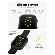 Itech Fusion 4 Smart Watch, Rectangular, 1.85