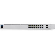 Ubiquiti Networks UniFi Switch USW-16-POE, 16-Port Managed Layer 2 Gigabit Ethernet with 8 PoE+ Ports and 2 SFP, Rackmount