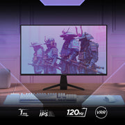 ViewSonic VX2470-MHD 24 Inch Full HD 1080p IPS Monitor, 120Hz Refresh Rate, 1ms Response Time, HDMI, DisplayPort, VGA Inputs, Black
