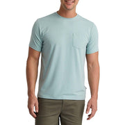 Free Fly Men's Bamboo Flex Pocket T-Shirt, Heather Ocean Mist, X-Large