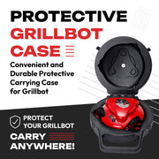 Grillbot Automatic Grill Cleaning Robot with Triple Nylon Brushes, LCD Timer, Hands-Free Operation, Black, Includes Carry Case, GBU:BUN102-BLACK