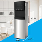 TMWINGS Bottom Loading Water Dispenser, Compressor Cooling, Stainless Steel Body, Aluminum Motor, High Dispensing Area, Safety Lock, YSJ