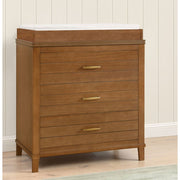 Delta Children Phoebe Baby Dresser with Interlocking Drawers, Modern Wood Combo Style, Chestnut or Bianca White