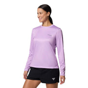 Columbia Tidal PFG Fish Star Long-Sleeve Shirt for Ladies - Hydrangea/Fish Star Marlin - XL