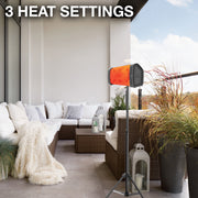 Handy Heater Heatwave Pro Tripod Ceramic Space Heater, 1500W, Black, Adjustable Legs, Telescoping Pole up to 78 in, Detachable Heating Head, Remote Control