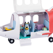 Bluey Adventure Plane Playset with Pilot Figure, 5 Travel Accessories, Luggage Storage, Fold-Down Tray Table, Ages 3+, 19334