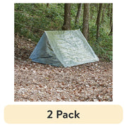 Great Star Ozark Trail Emergency Reflective Survival Tent, Fire-Retardant Polyester, Silver, 96 in, Pack of 2