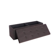 SONGMICS 43 Storage Ottoman Bench Hold up to 660lb Ottoman with Storage Brown