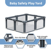 G TALECO GEAR Baby Playpen with Mat, Large Portable Play Yard, 50 in, Gray