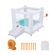 H2OGO Jump & Joy Kids Inflatable Bounce House with Extra-Wide Slide, White, Indoor/Outdoor, Ages 3+