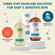 Happy Cappy Dr. Eddie's Happy Cappy Gift Set, Unisex Skincare Solution for Baby's Sensitive Skin, 3 Pieces
