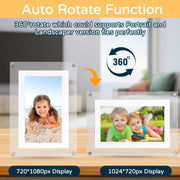 VEANXIN 5 Inch Acrylic Digital Photo Frame, 1920x1080 IPS Display, 2GB Memory, 1000mAh Battery, USB-C Interface
