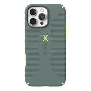 Speck iPhone 16 Pro Max CandyShell Grip Case with Dual-Layer Protection, Antimicrobial Treatment, MagSafe Compatible, Neo Drab and Glow Green