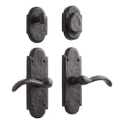 Signature Hardware EH-HRS-300.30-DB-NB Duncan Ornate Solid Bronze Passage Set - No Backset - Dark Bronze