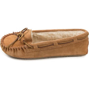 Minnetonka Cally Women's Moccasin Slippers, Dark Navy Suede, Faux Fur Lining, Rubber Sole, Size 7, 4014