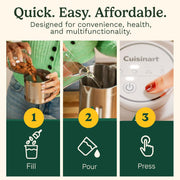 Cuisinart NutSmart Nut Milk Maker, 50 Oz Capacity, Silver, 15,000 RPM Motor, Makes Almond Soy Oat Bean Milk in 60 Seconds, Easy to Clean, 6965