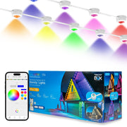 Enbrighten 86244 150ft Wi-Fi Eternity Lights, Permanent Outdoor Lights, 108 Lights, Smart LED Eaves Lights, White