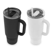 Ello 463-0825-410 Port 40-oz. Stainless Steel Tumbler with Handle, Black and White