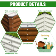 SnugNiture Steel Raised Garden Bed, 6x3x2 ft, Rust Resistant Outdoor Planter Box, Brown