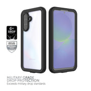 Body Glove Tidal Waterproof Phone Case, Slim Hard Shell with Built-In Screen Protector, Black/Clear, Compatible with Samsung Galaxy A37 5G and A36 5G, Drop Tested to 6ft, 100145550