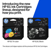 HP 61XL Black Original Ink Cartridge, High Yield, Compatible with HP Deskjet 2050 All-in-One Series, C0PA4AN#RFD