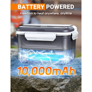 mpow hm899 Cordless Electric Lunch Box  Heated Lunch Box Battery Powered with Automatic Scheduled Heating  5.5 Cups Capacity  with Removable Tray Divider  Dishwasher Safe  for Hot Meals Anywhere