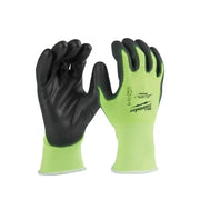 Milwaukee 48-73-8910B Small High Visibility Level 1 Cut Resistant Polyurethane Dipped Work Gloves (12-Pack)