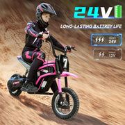 Neche MX350 Electric Powered Motorcycle, Pink - 350W Motor