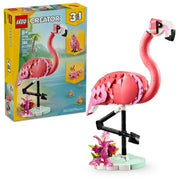 LEGO 6527864 31170 Creator 3 in 1 Wild Animals: Pink Flamingo Building Toy - Includes 3 Building Options, Ages 8+