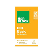 H&R Block Basic Tax Software 2025 for Windows and Mac, Step-by-Step Guidance, Itemized Deductions, 5 Free Federal E-Files, 1033600-25