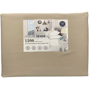 Color Sense 1200 Thread Count Cotton Blend Sheet Set, 6-Piece, King, French Oak