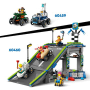 LEGO 60458 City Pizza vs. Fire Truck Race Car Pack Toy - Building Toy for Kids, Boys and Girls, Ages 5+