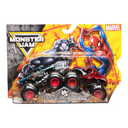 Spin Master Ltd Monster Jam Marvel Venom vs The Amazing Spider-Man Die-Cast Monster Truck 1:64 Scale 2-Pack
