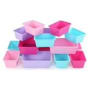 Humble Crew WO574 Tot Tutors Forever Collection Wood Toy Storage Organizer, XL, White/Pink&Purple