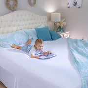 Bed Bunny Locking Fitted Bed Sheet Stays On & Wont Slip, Built-in Compression Cord Hugs Mattresses Tight, AS-SEEN-ON-TV, Wont Slip Off, Anti-Wrinkle & Stain-Resistant CopperSoft Infused with Copper