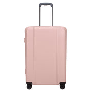 BTL BTL-25-24HSROSE 24-Inch Checked Expandable Hardside Upright Luggage with 360-Degree Spinner Wheels, Divider Pockets, Rose Smoke