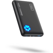 INIU 94682198 PowerPaw 10000mAh Portable Charger, Slim Lightweight Power Bank, 22.5W Fast Charging, Dual USB-C and USB-A Ports, Black