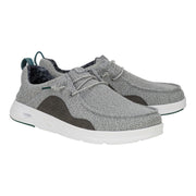 HEYDUDE Wally Hey2O Mesh Men's Slip-On Loafers, Lightweight Cushion Support, Breathable Ventilated Mesh, Flexible Rubber Outsole, Monument Grey/Dawn Blue, Size 11, 43145