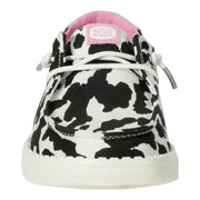 HEYDUDE Wendy Cowgirl Sparkle Casual Shoes for Ladies - Black/White - 8M