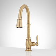 Signature Hardware SHXCFN107AGBR Finnian 1.75 GPM Pull-Down Kitchen Faucet, Aged Brass