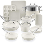 Gotham Steel Hammered Pots and Pans Set Nonstick Cookware Set Ceramic Cookware Set 15 Pc