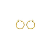 BRILLIANCE FINE JEWELRY Sterling Silver 14K Gold Plated Yellow Diamond Cut Hoop Earrings