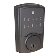 Brinks Electronic 4391-122-2 Touchpad Deadbolt with Pro-Guard, Transitional, Matte Black