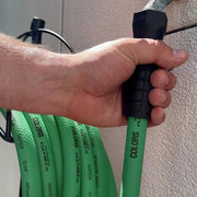 Flexzilla Colors SwivelGrip Garden Hose, 5/8 in, 100 ft, Lightweight All-Weather Hybrid Polymer, Leak-Free Connections, Forest Green, HFZC5100GRS-E