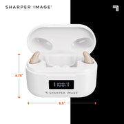 Sharper Image Behind-the-Ear Hearing Aids, Noise Cancelling, Rechargeable, Beige, SI-ARER-950