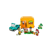 LEGO Animal Crossing Leif's Caravan & Garden Shop Building Set, 263 Pieces, Includes Leif and Poppy Minifigures, Movable Car and Caravan, Multicolor, Ages 7+