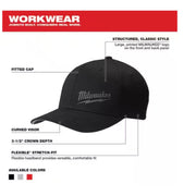 Milwaukee 504B-LXL Fitted Hat Large/Extra Large Black