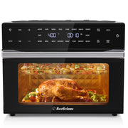 Beelicious BAF802-2 Smart Air Fryer Toaster Ovens 32QT/ 30L Extra Large with Rotisserie & Dehydrator 6 Accessories Black