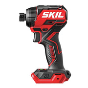 Skil PWR CORE 20 Brushless 20V 1/4 In. Hex Compact Impact Driver, Red, Variable Speed, 3-Speed Selection, HALO Light, ID6739B-00