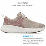 Columbia Women's Konos TRS Hiking Shoes, Lightweight Breathable Mesh, Soft Taupe Sea Salt, Size 8, Trail Running, Omni-MAX Plus Cushioning, Adapt Trax Outsole, 208112